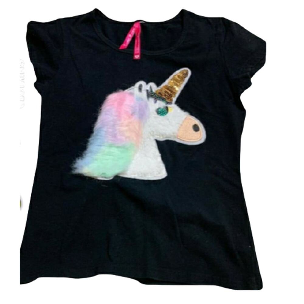 2  FOR $5 SALE  Cutie Patootie Furry Sequined Unicorn Top Size 12